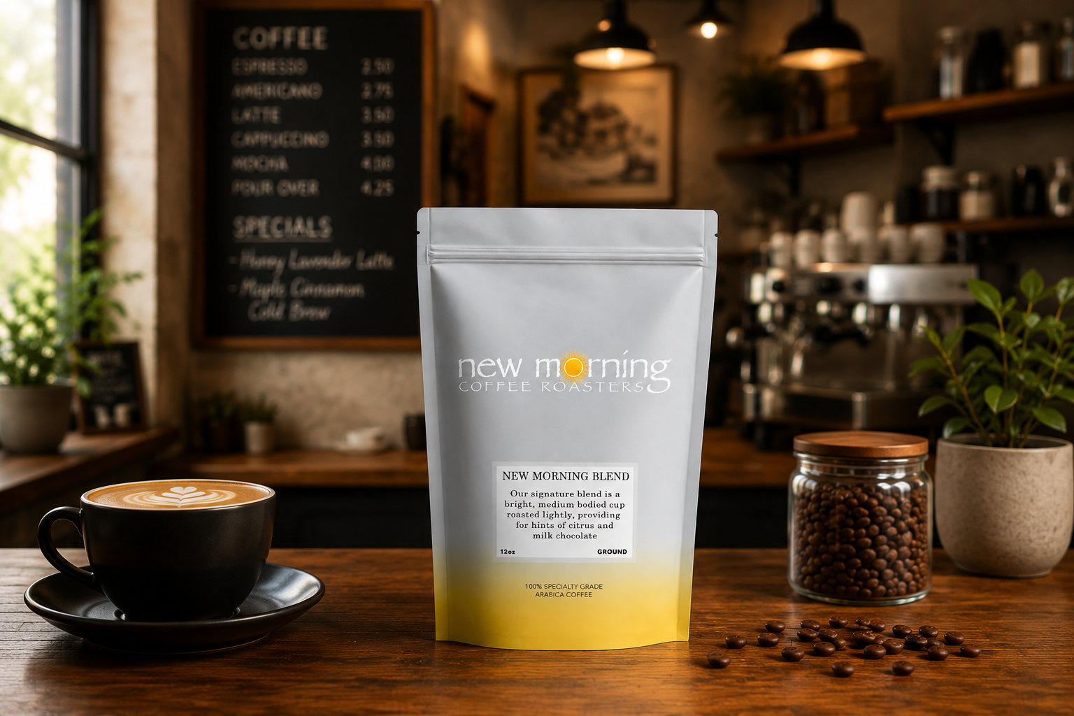 New Morning Coffee Roasters brand