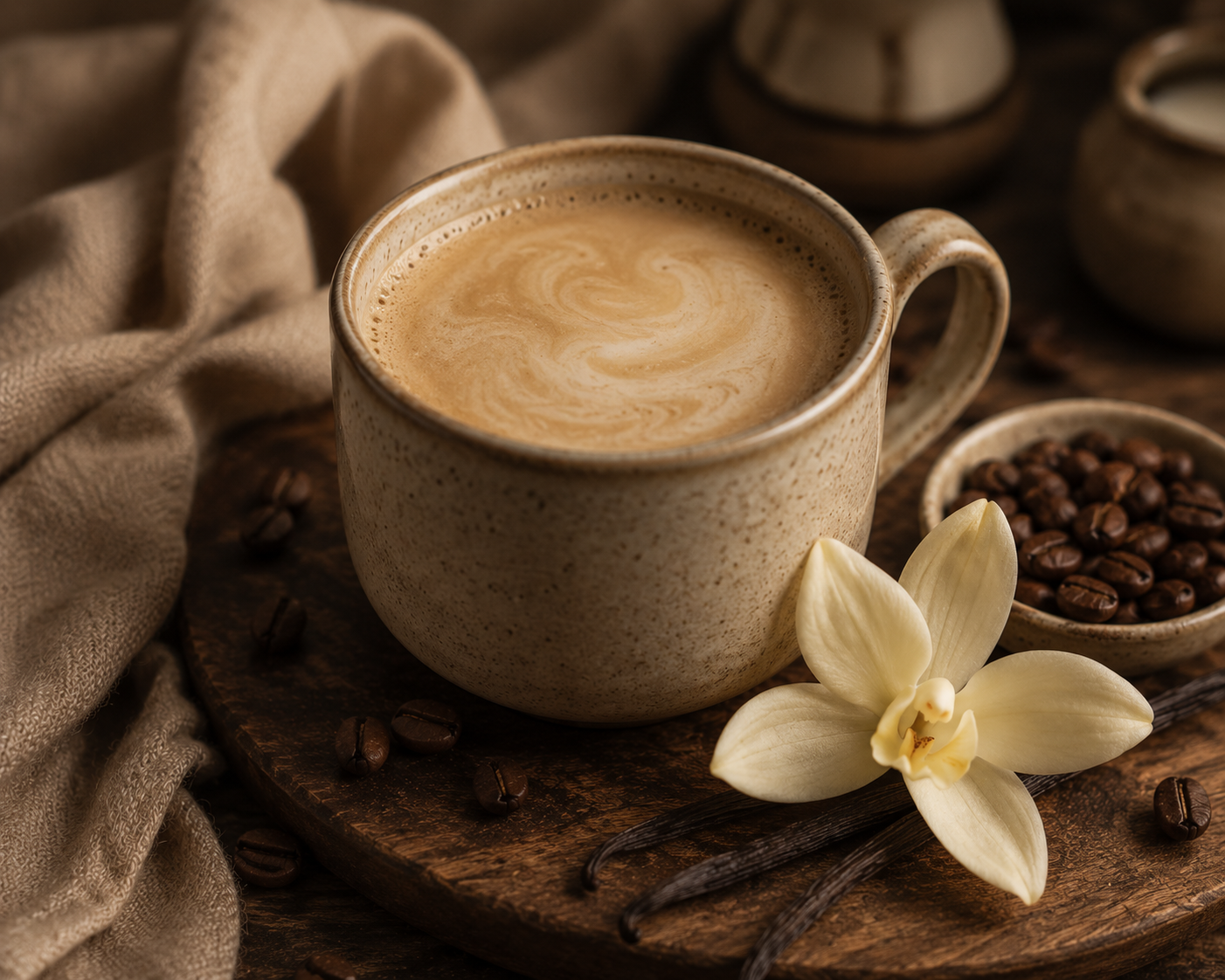 French Vanilla flavored medium roast coffee